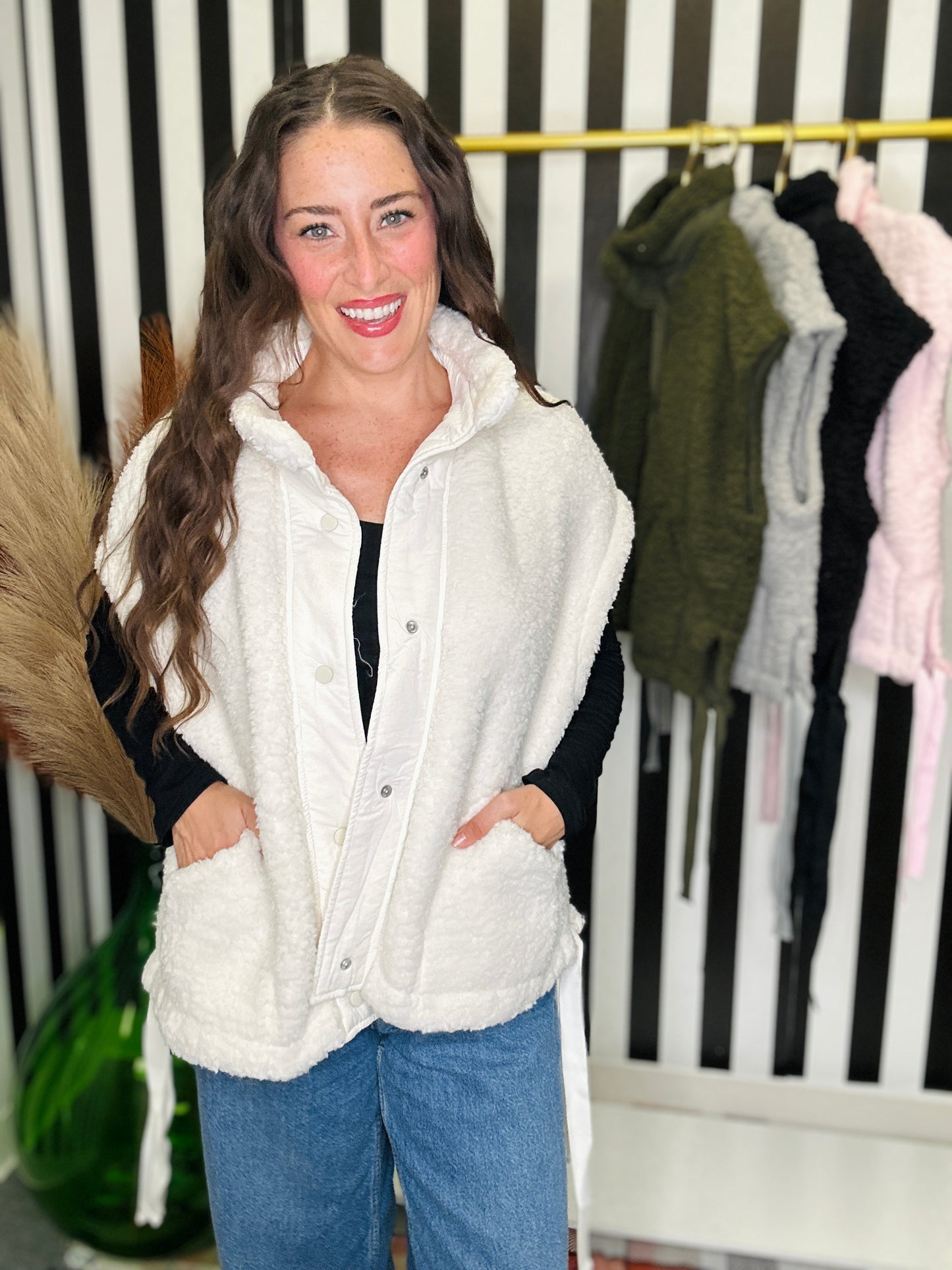 The Steal Oversized Faux Fur Vest in 5 Colors