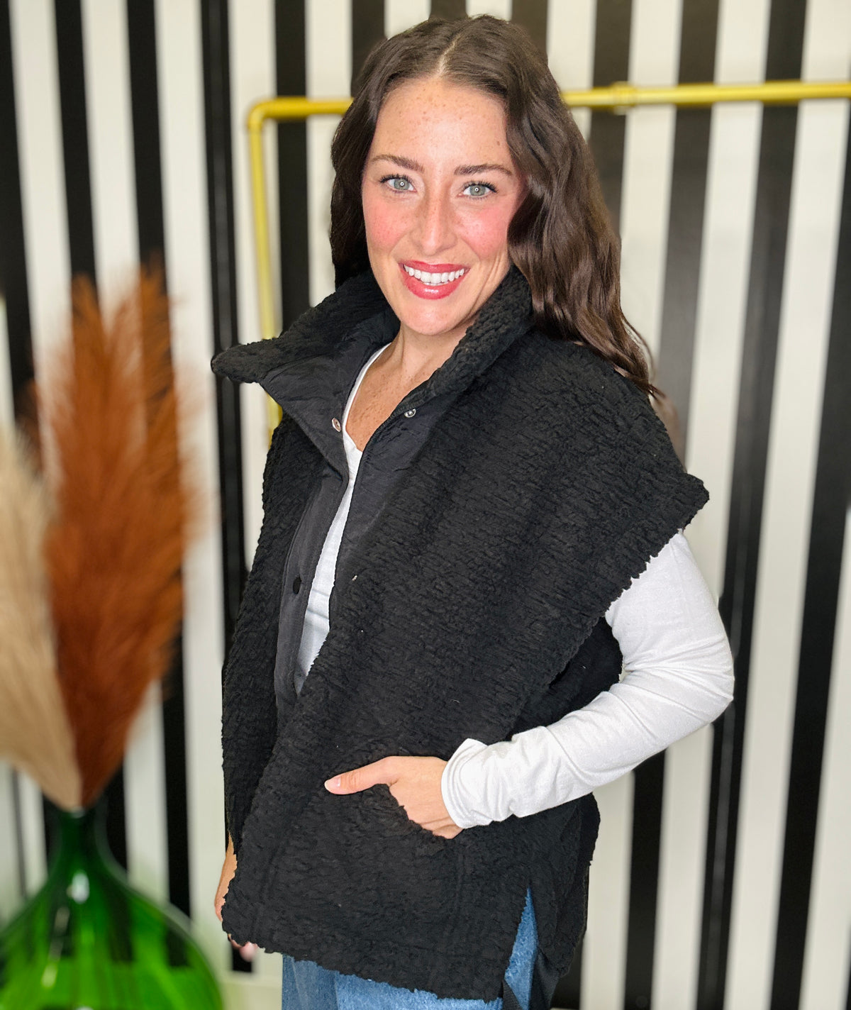 The Steal Oversized Faux Fur Vest in 5 Colors