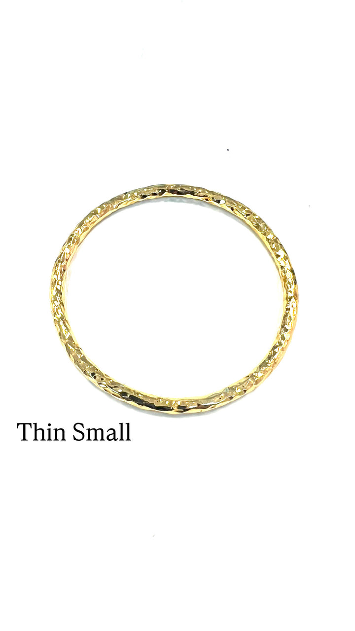 Gilded Hammered Bangles