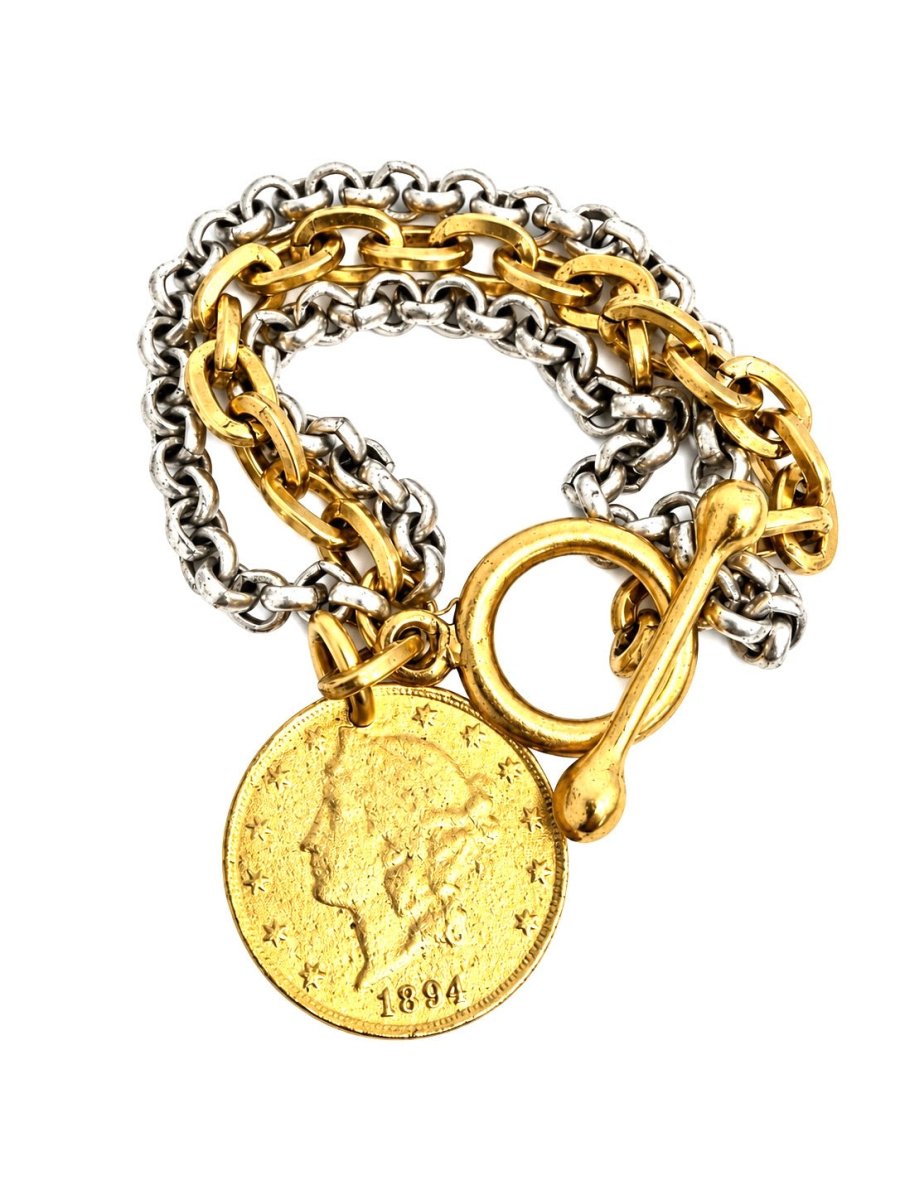 The Yochi Coin Multi Strand Bracelet