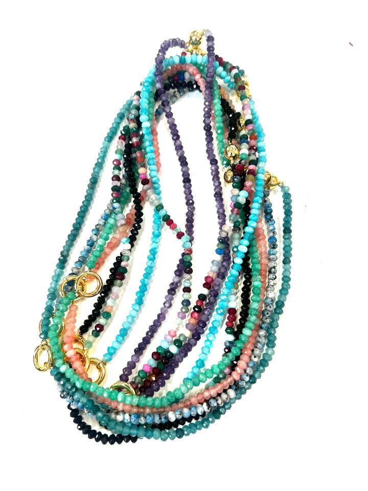 Agate Bead Magic Charm Bar Necklace- Lots