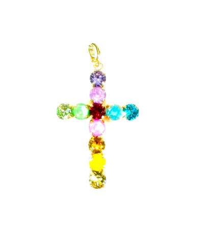 Magic Crystal Cross Charm