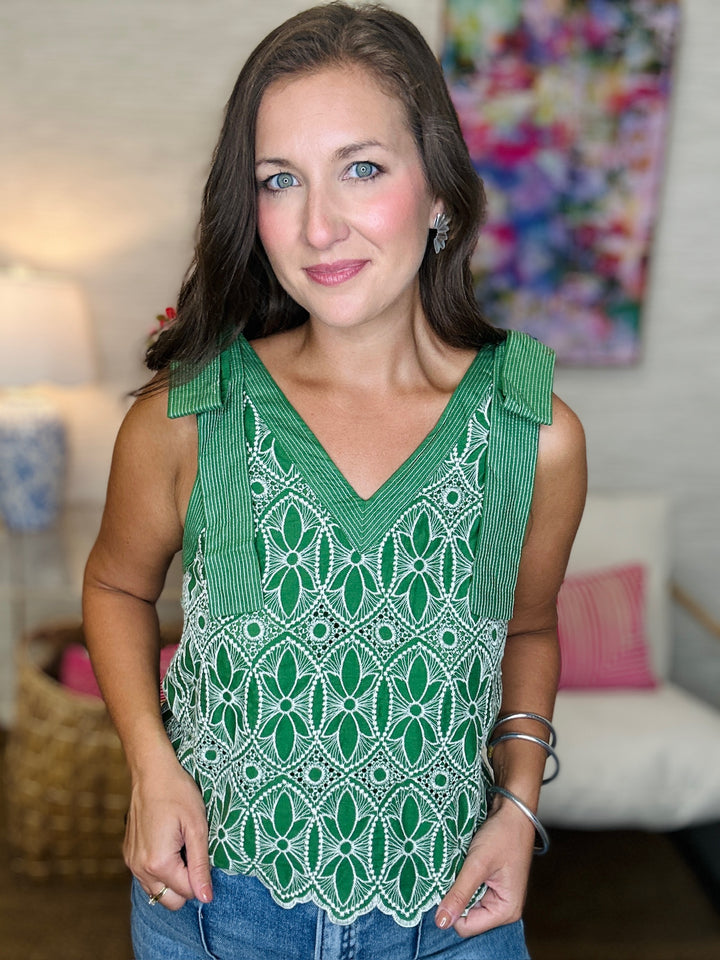 The Gardenia Tie Top