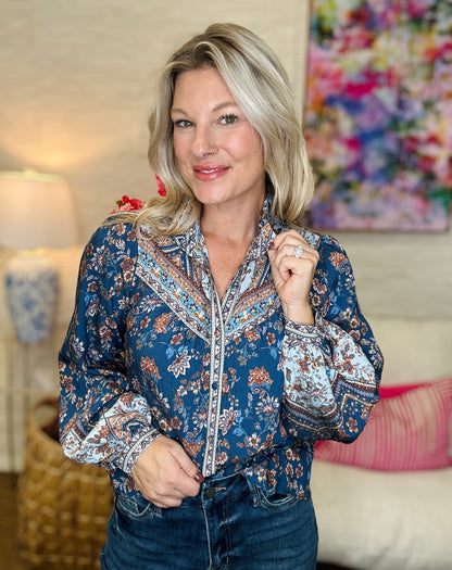 The Blue Blair Blouse