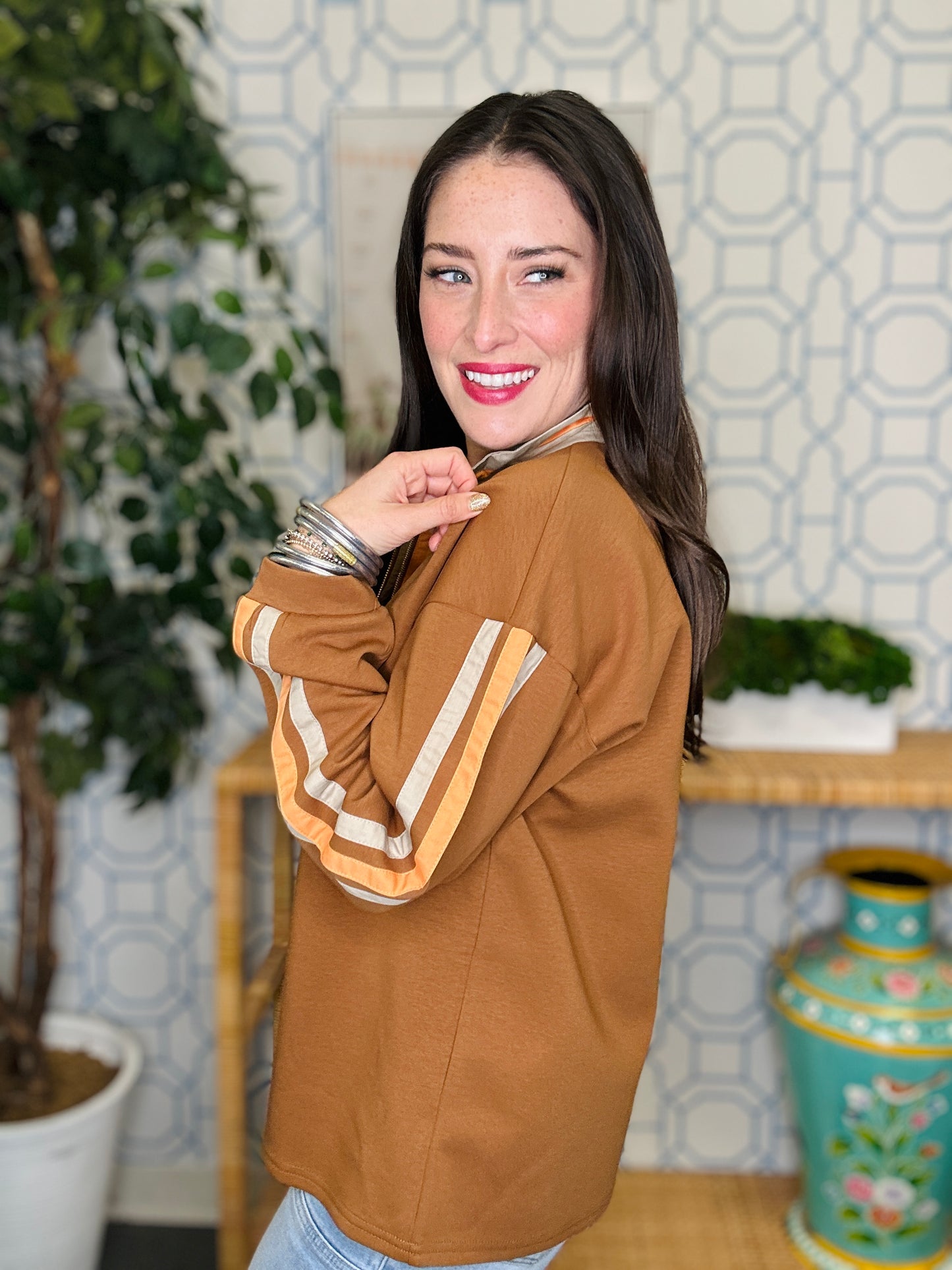 The Pumpkin Patch Top in Brown