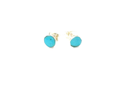 Mini Sterling and Turquoise Studs