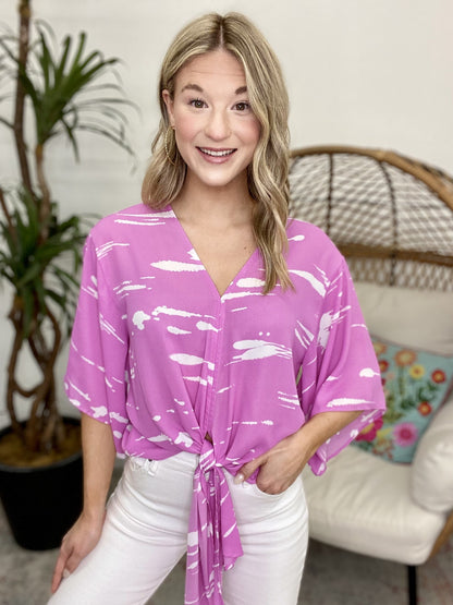 The Bleached Orchid Tie Top