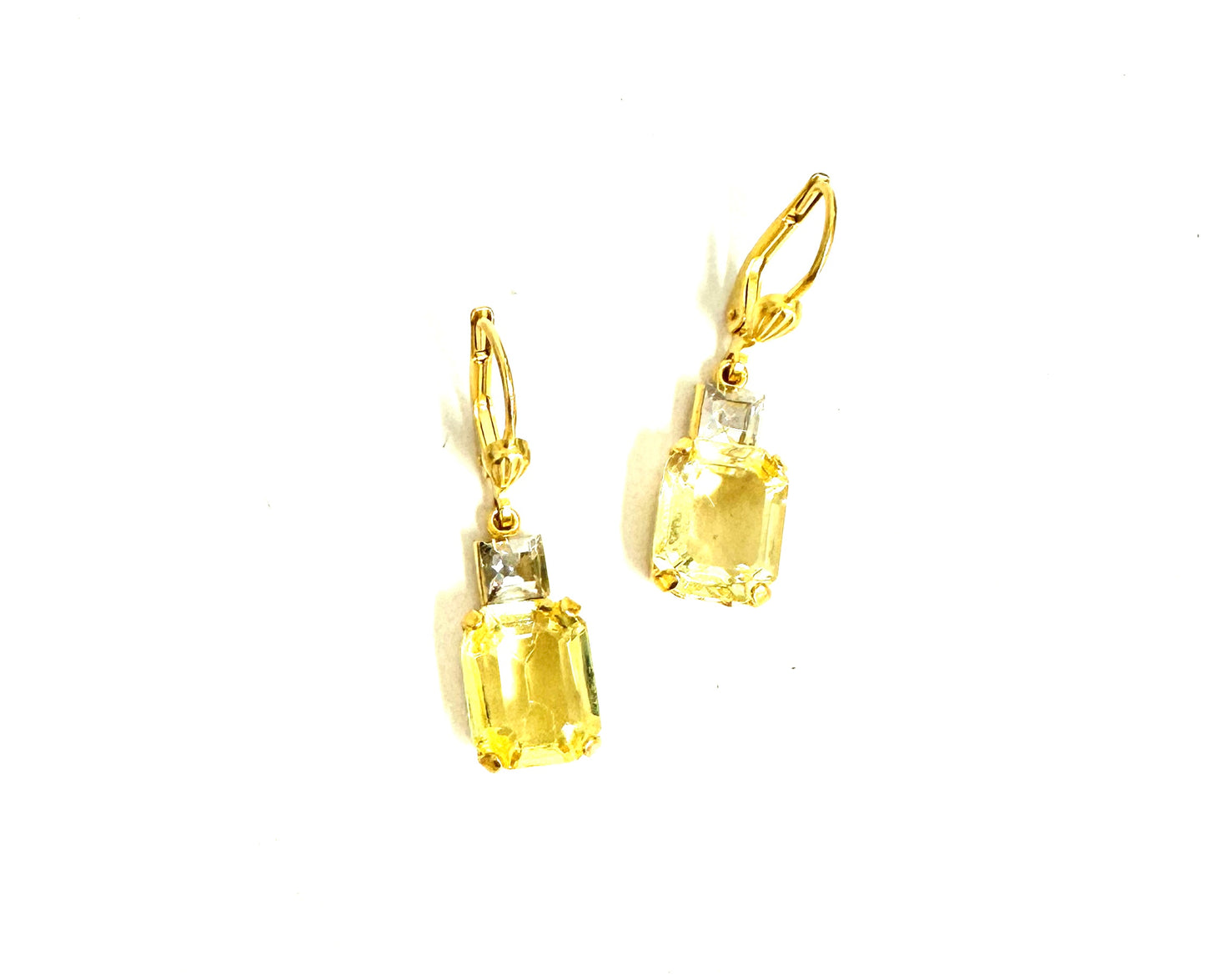 The Rectangle Crystal Earrings