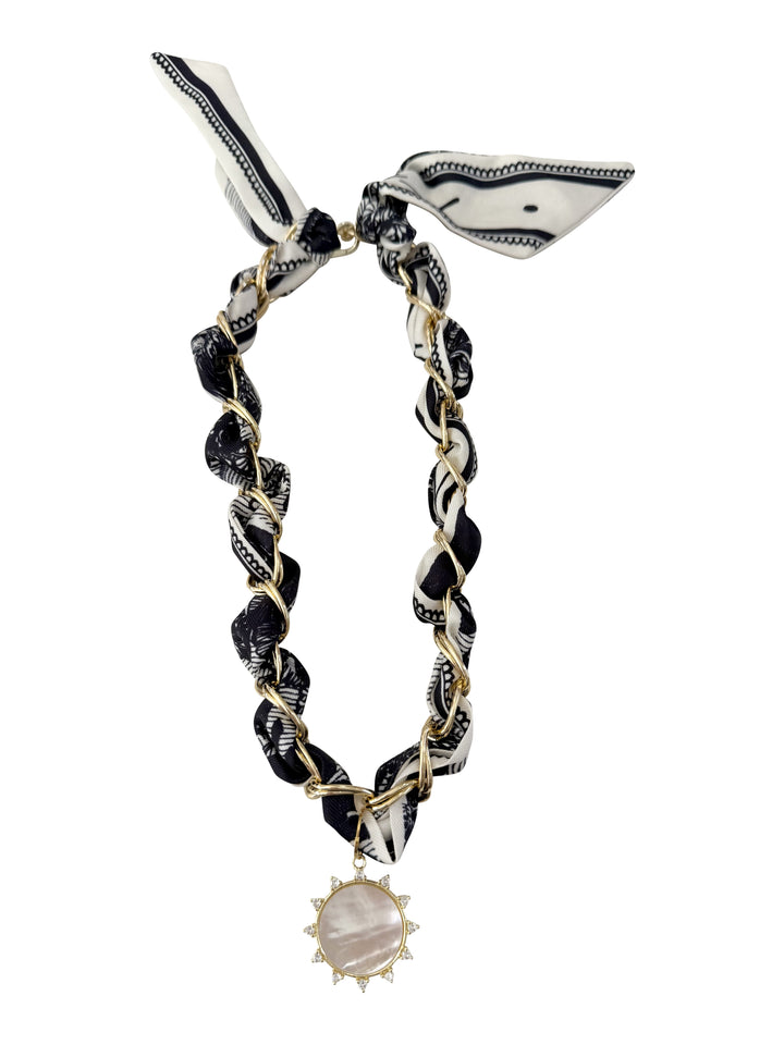 The Tula Chain Woven Scarf Necklace