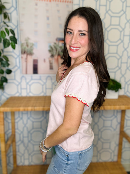 The Scalloped Tee- 3 colors