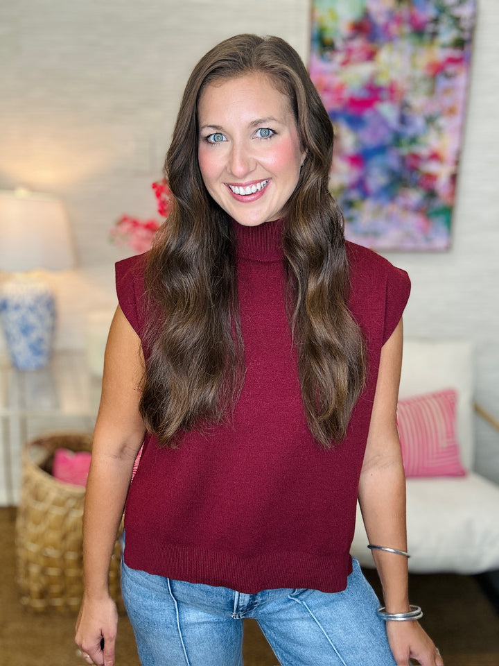 The Class Sweater in Wine