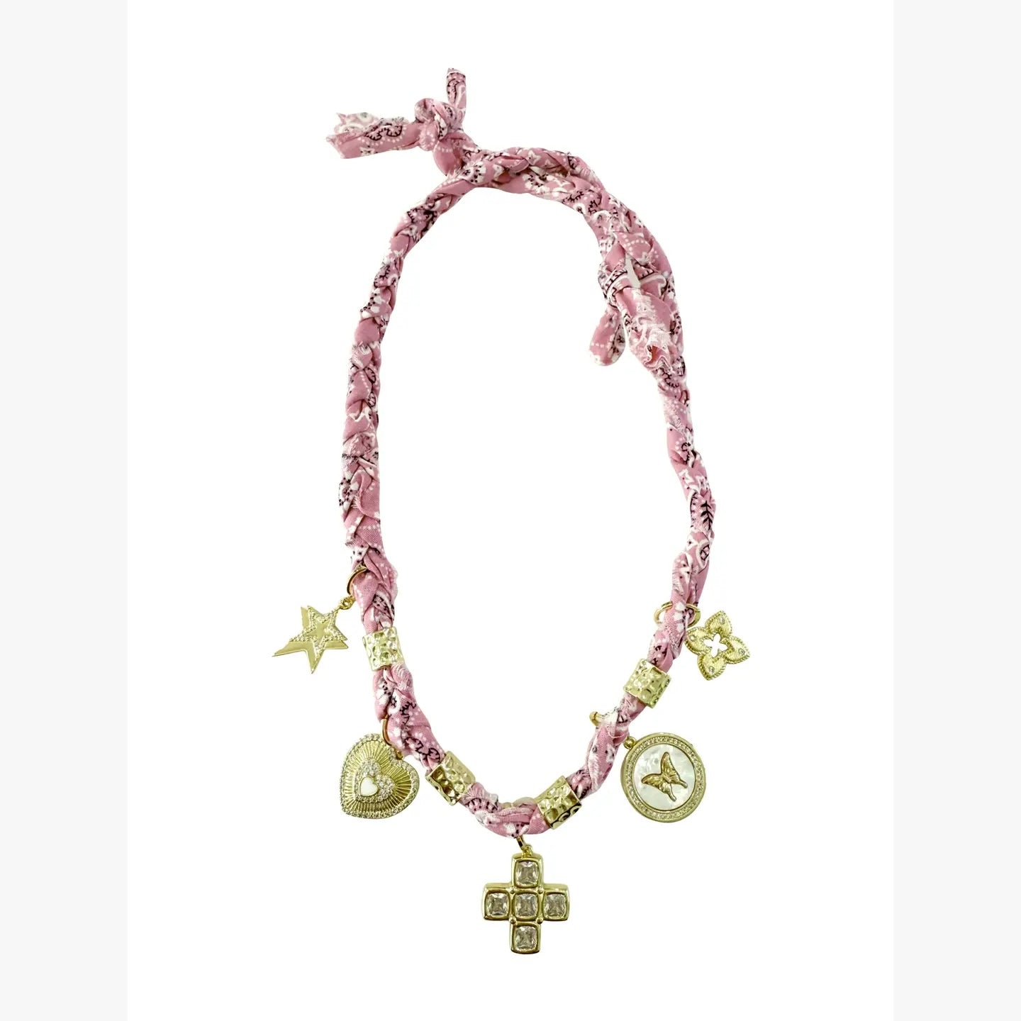The Kasey Multi Charm Scarf Necklace