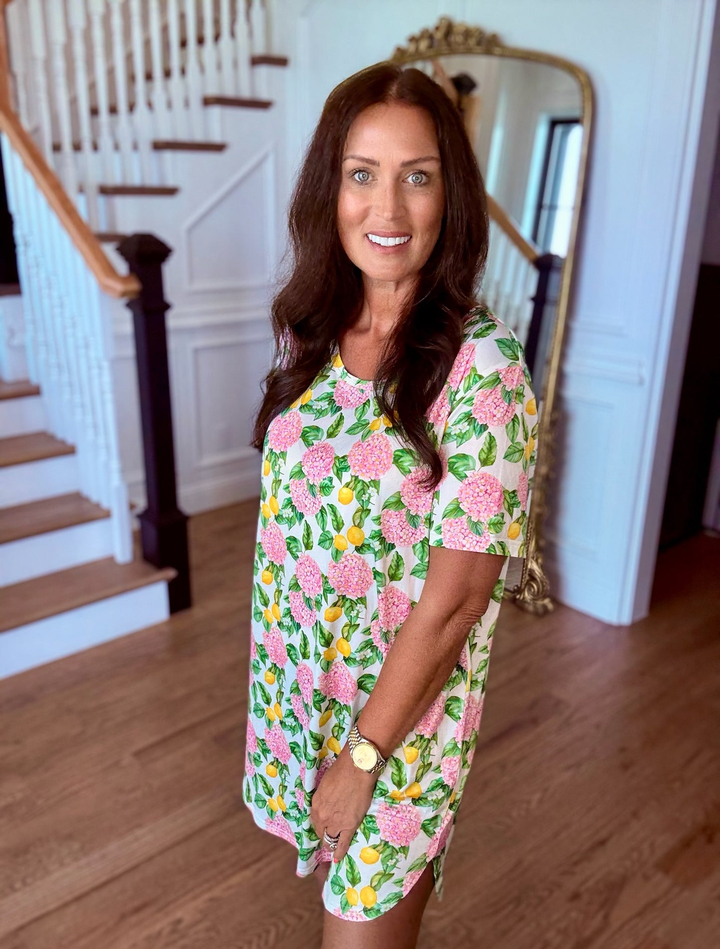 The Buckley Jeanne Gown in Lemons in Bloom