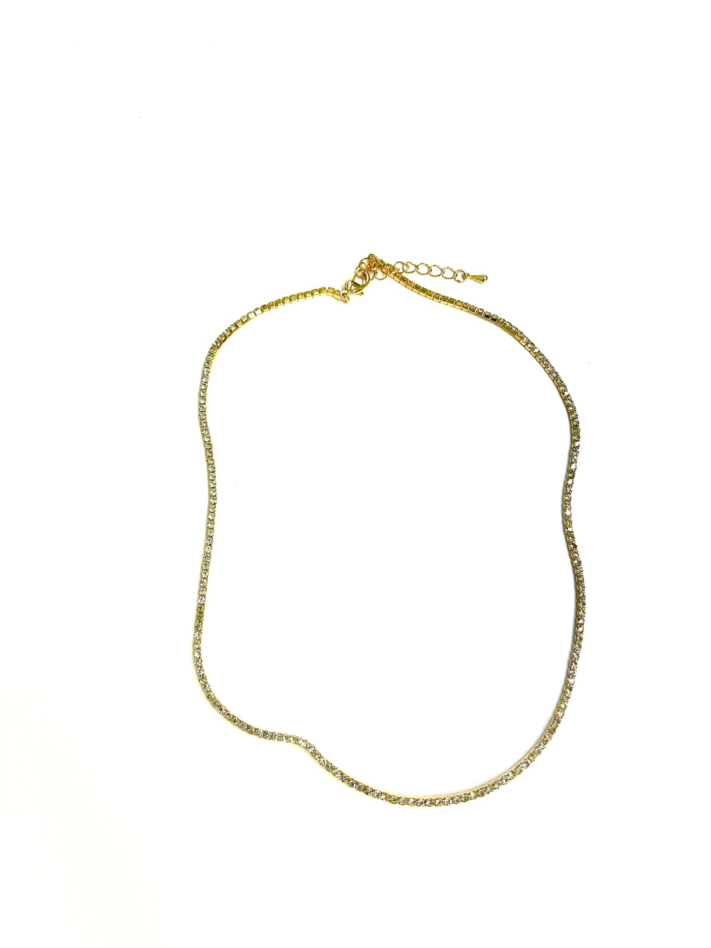 The Curved Tennis Necklace-2 Options