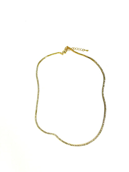 The Curved Tennis Necklace-2 Options