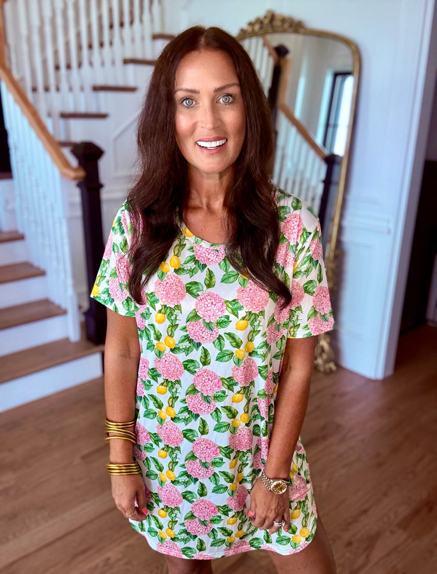 The Buckley Jeanne Gown in Lemons in Bloom