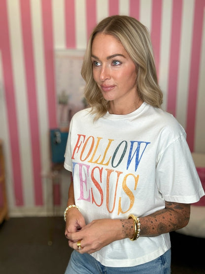 The Follow Jesus Sketch Crop Tee