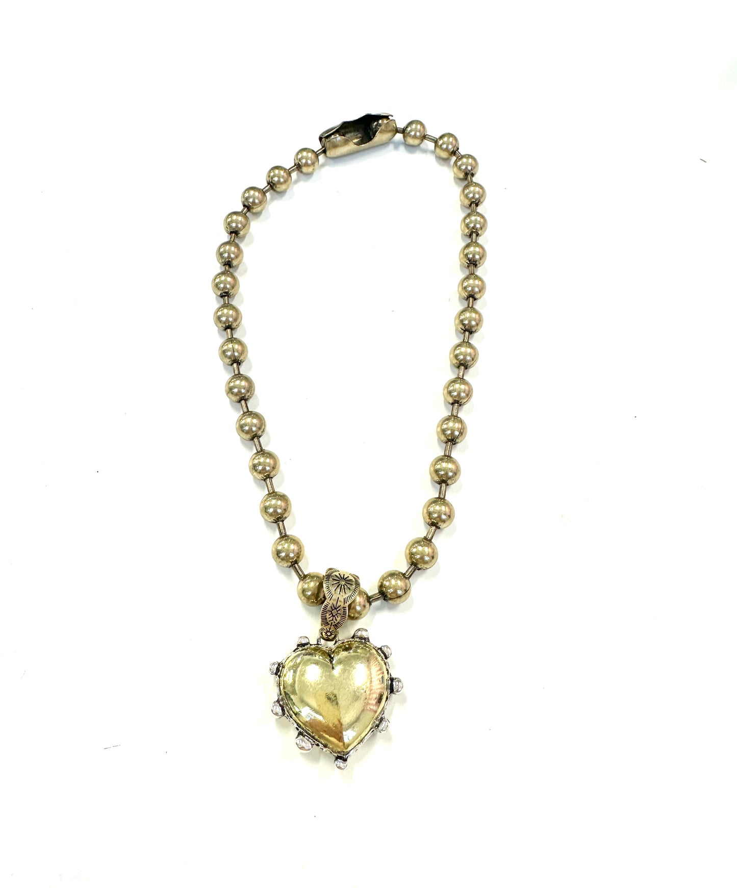 The Studded Heart Necklace- 3 Colors