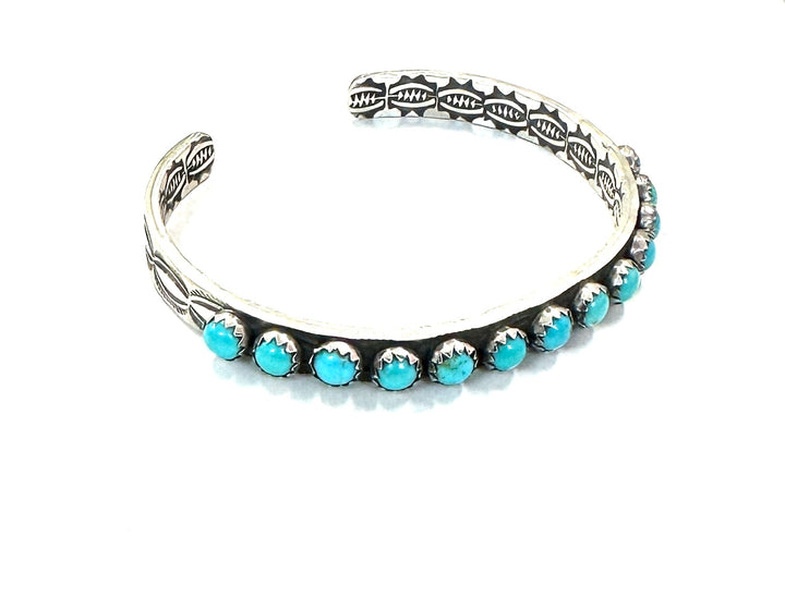 Leroy James Sterling Turquoise Cuff B