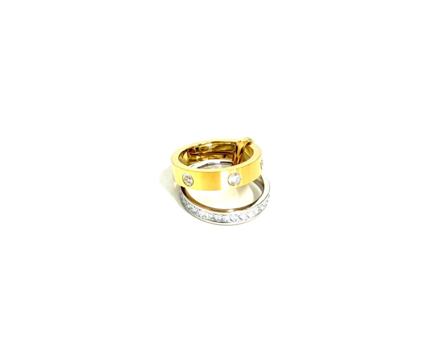 The Leilani Two-Tone Crystal Band Ring
