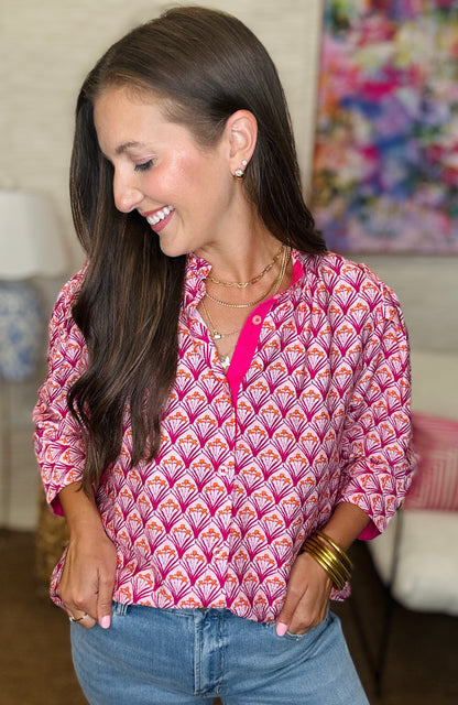The Jamie E Top in Magenta