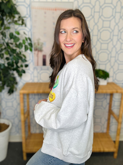 QOS Light Grey Sweetheart Sweatshirt