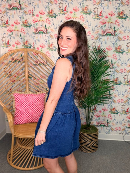 The Gold Button Gia Dress
