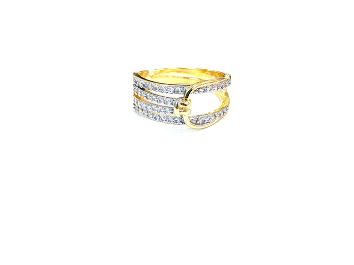 Buckle Mixed Metal Ring