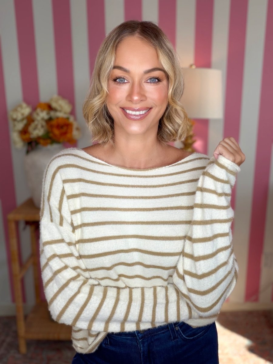 The Striped Slouch Sweater-4 Colors