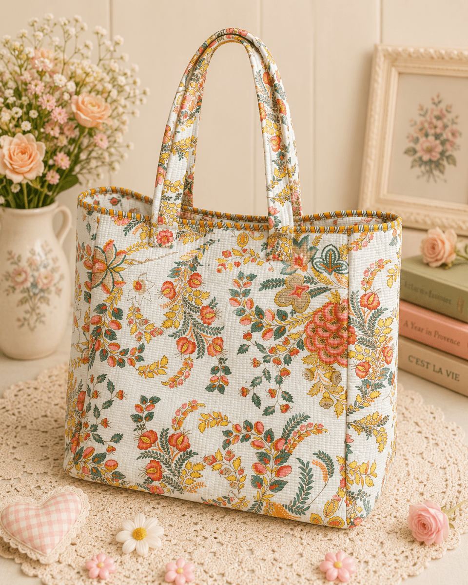 The POL Jumbo Tote in Coral Floral