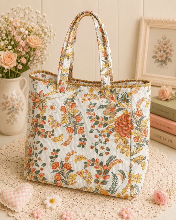 The POL Jumbo Tote in Coral Floral