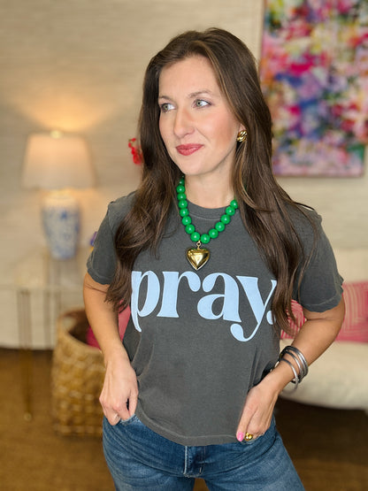 Pray. Puff Crop Tee