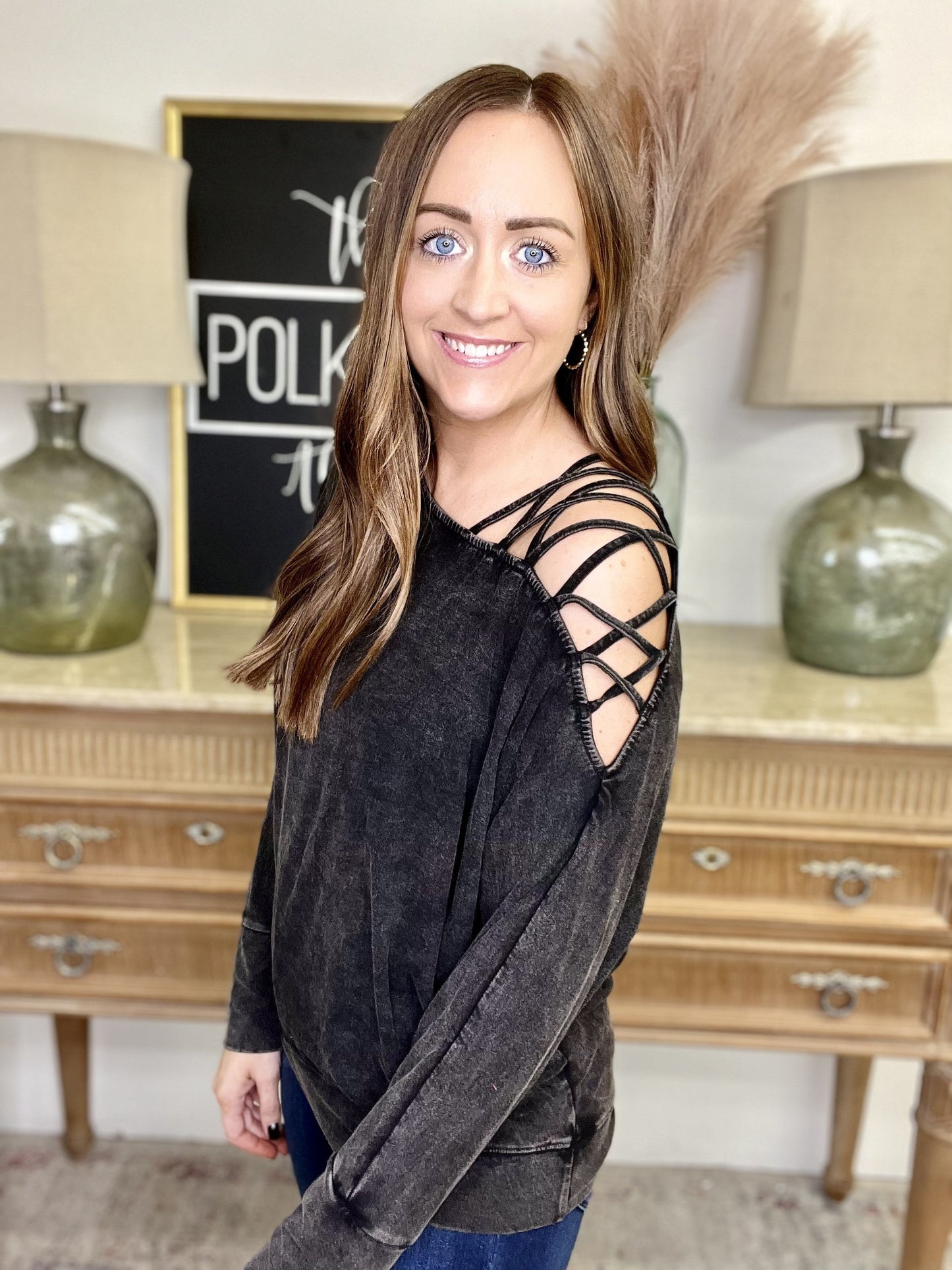 The Washed Strap Top in 2 Colors/AS