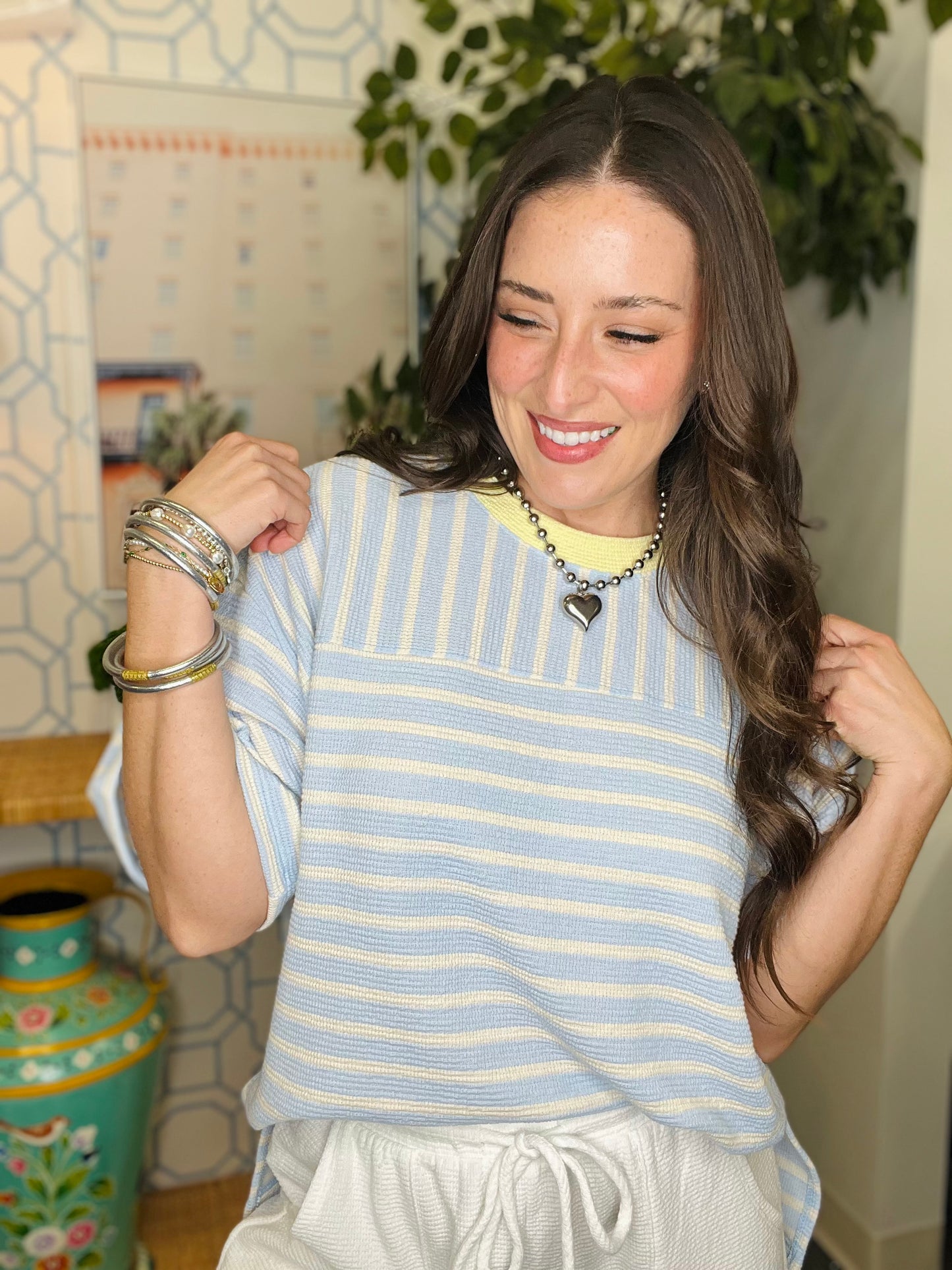 The Honey Knit Mismatched Stripe Top- 2 Colors