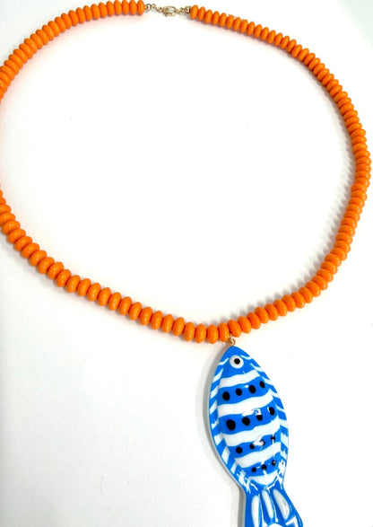 The Fish on the Hook Necklace- 4 Colors