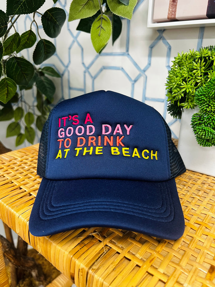 The Navy Drink On The Beach Trucker Hat