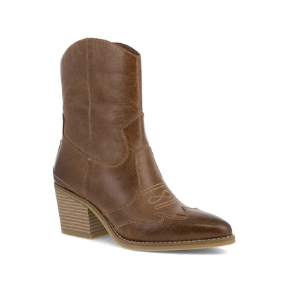 The Clorinda Booties in Tan