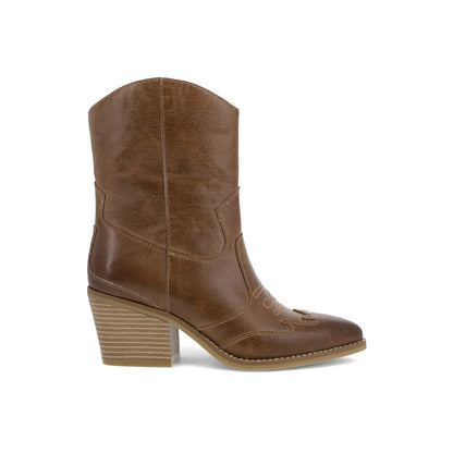 The Clorinda Booties in Tan