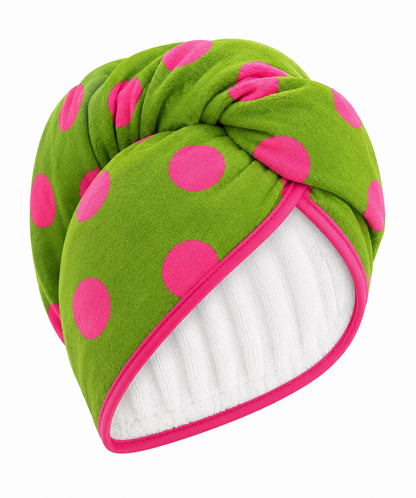 The Buckley Polka Dot Hair Towel Wrap-10 Colors