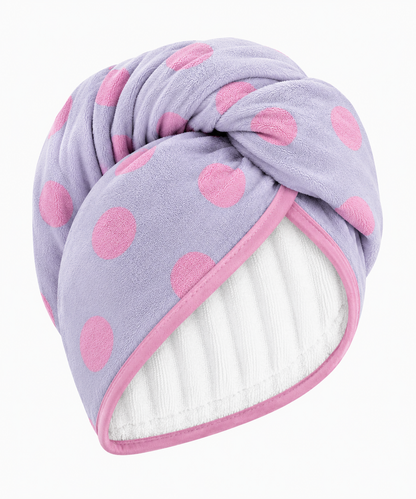 The Buckley Polka Dot Hair Towel Wrap-10 Colors