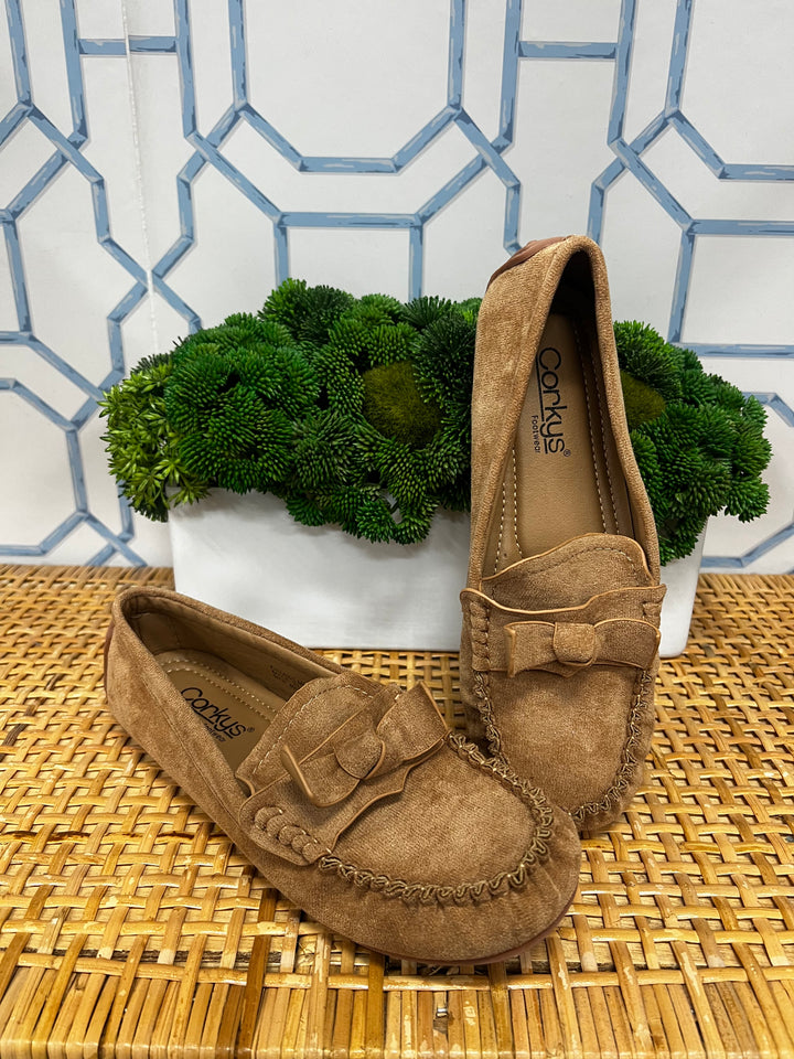 Driving Miss Daisy Faux Suede Loafers in Camel