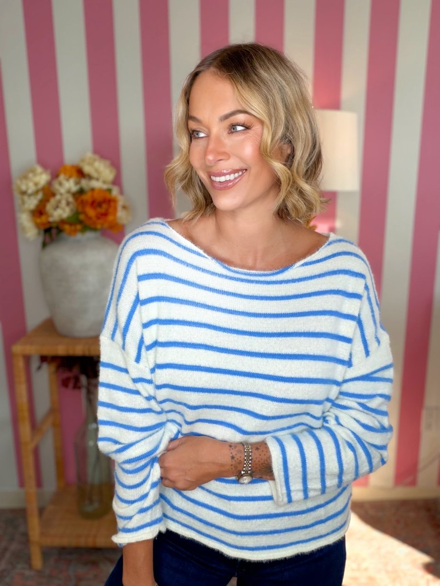 The Striped Slouch Sweater-4 Colors