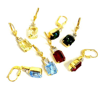The Rectangle Crystal Earrings