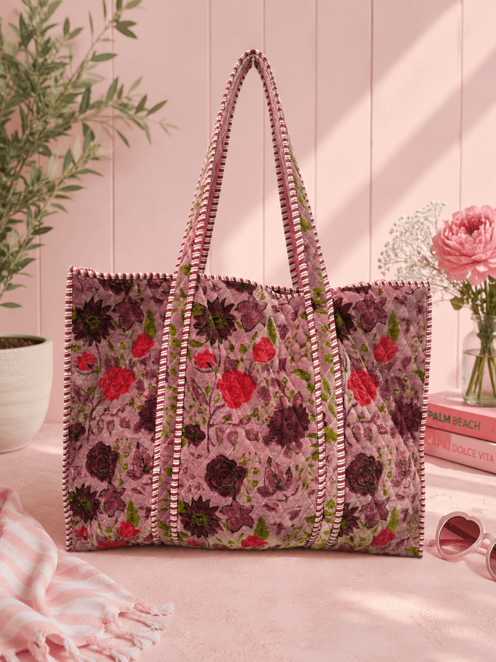The Liza Tote in Plum