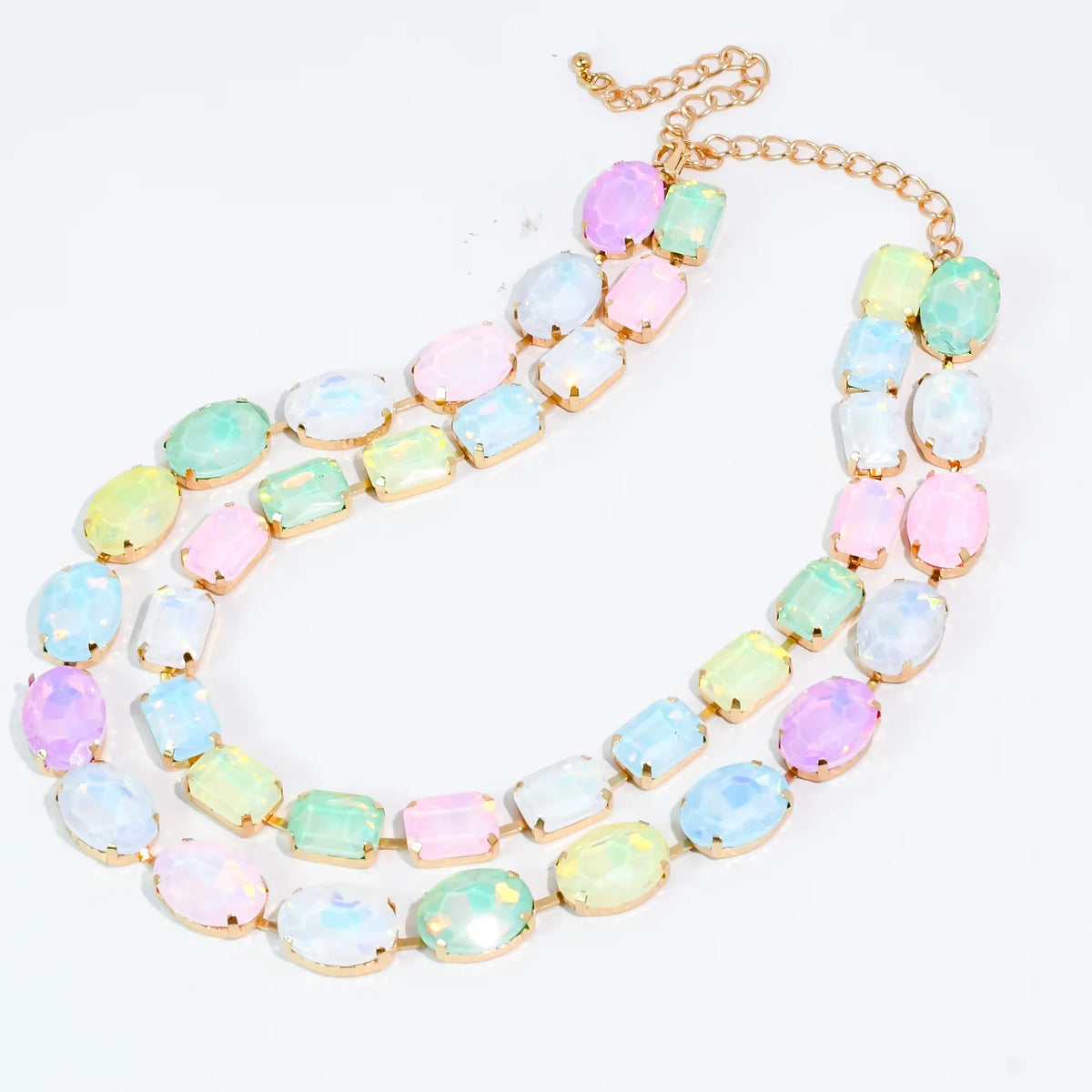 The Layered Round Crystal Necklace