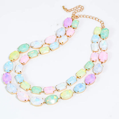 The Layered Round Crystal Necklace