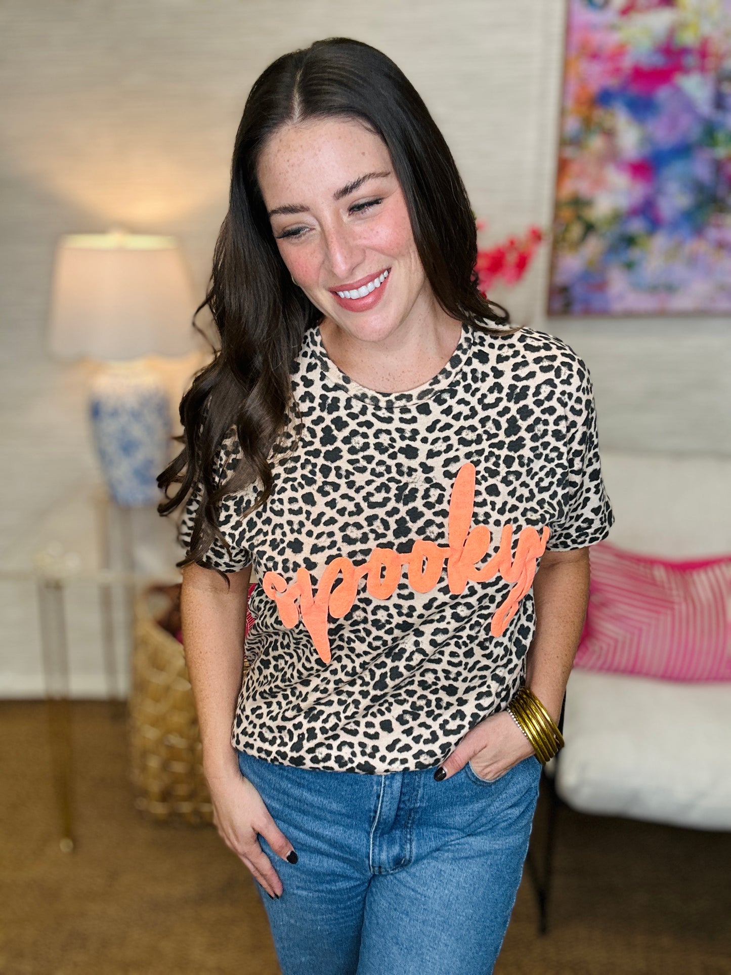 Spooky Bleached Leo Tee