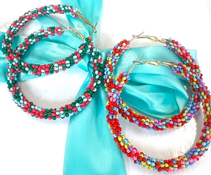 The STEAL Beaded Multi Hoops