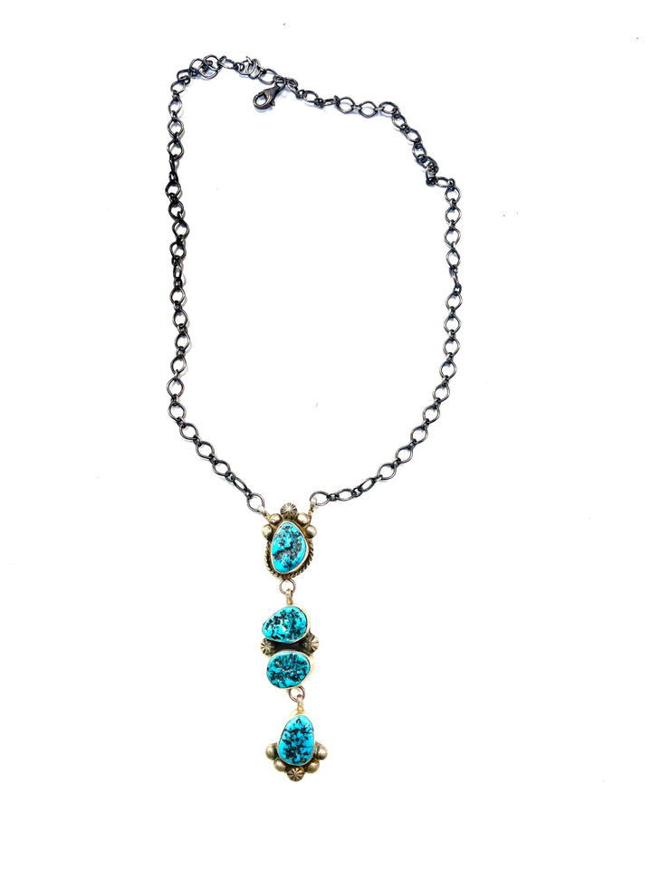 Donovan Nez Kingman Turquoise Sterling Necklace (LL)