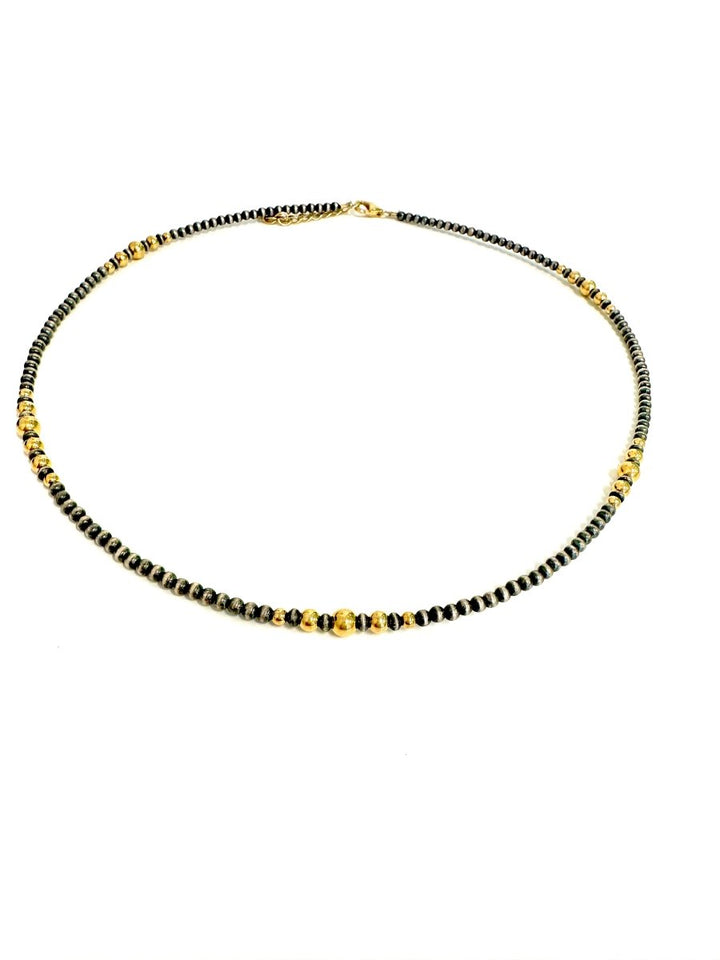 The 3mm Handstrung 14k Gold Plated and Sterling Necklace